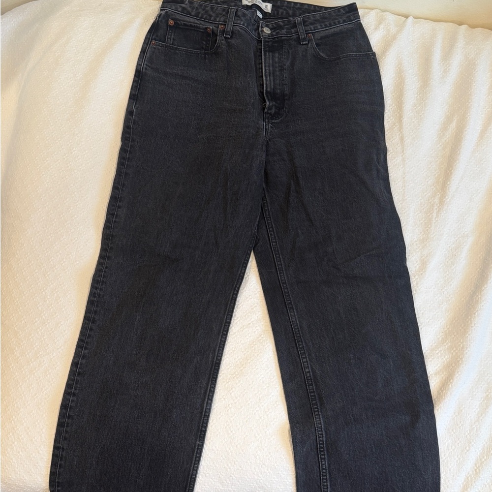 Abercrombie & Fitch Women’s Curve Love Black 90s Relaxed Jean, High Rise